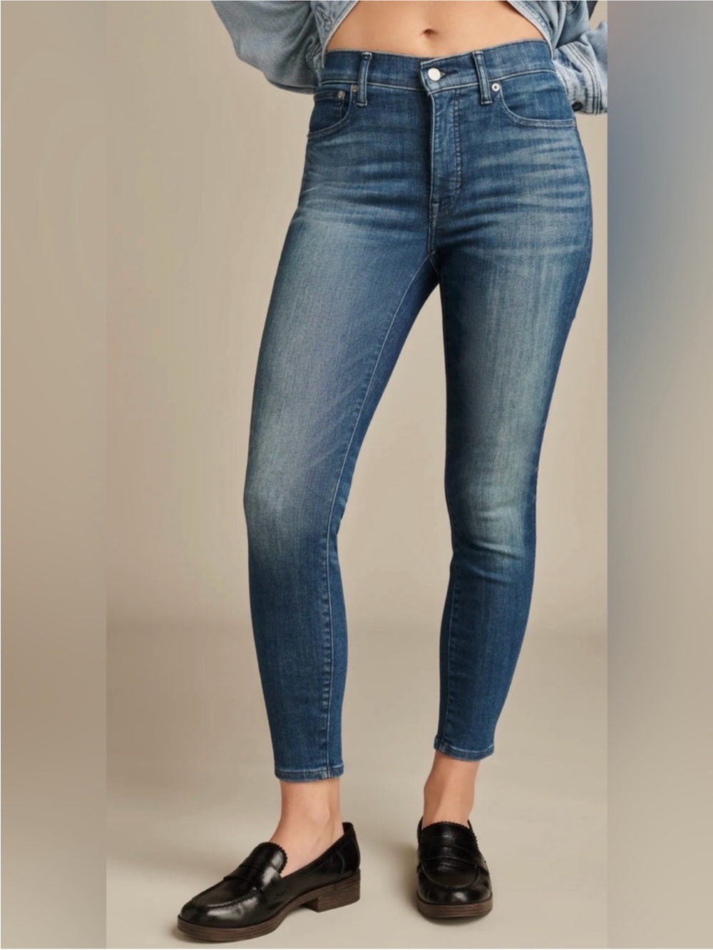 Lucky Brand Jeans Sz 4/27 High Rise Bridgette Skinny Blue Denim - Still on Site!